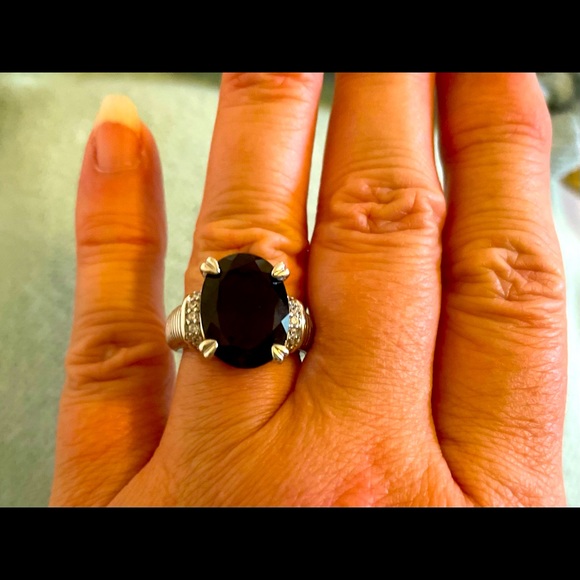 Judith Ripka dark brown topaz ring in size 8 - Picture 1 of 5